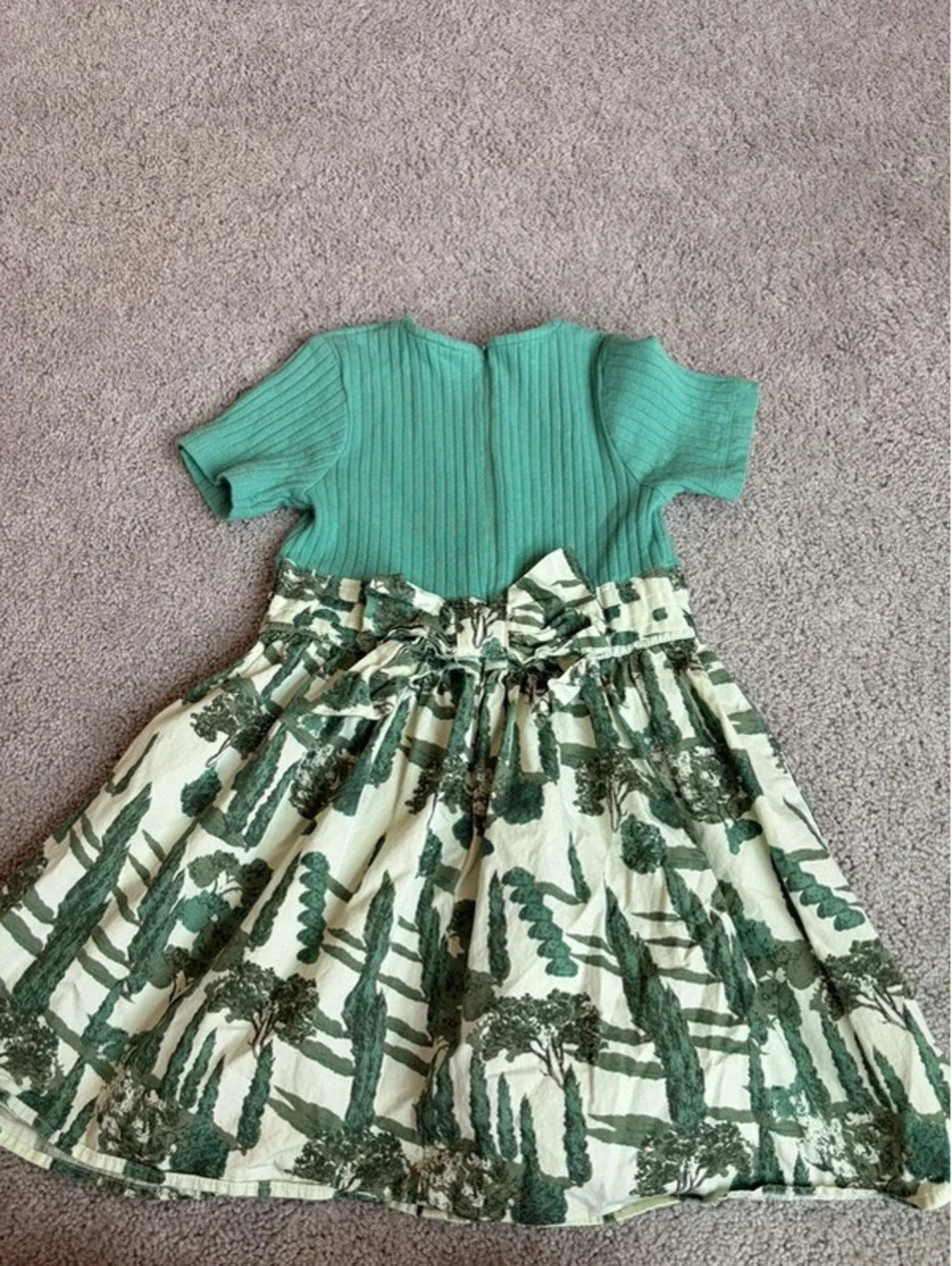 Kate Quinn Green Scenic Print Dress 4T